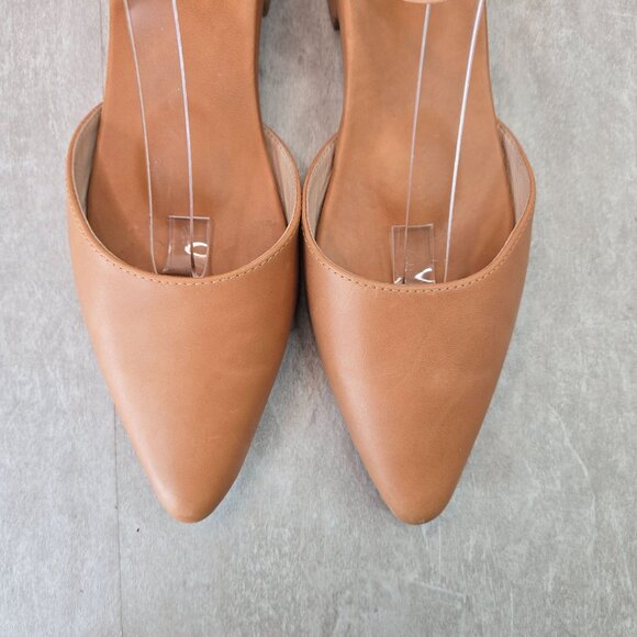 Bared Footwear Flats 6-6.5 Black Leather Studded Pointed Toe Strappy Ballet Shoe - Picture 9 of 13